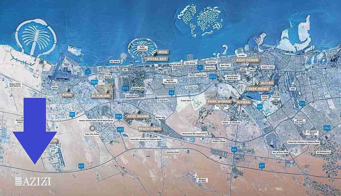شهرک ونیز دبی روی نقشه
